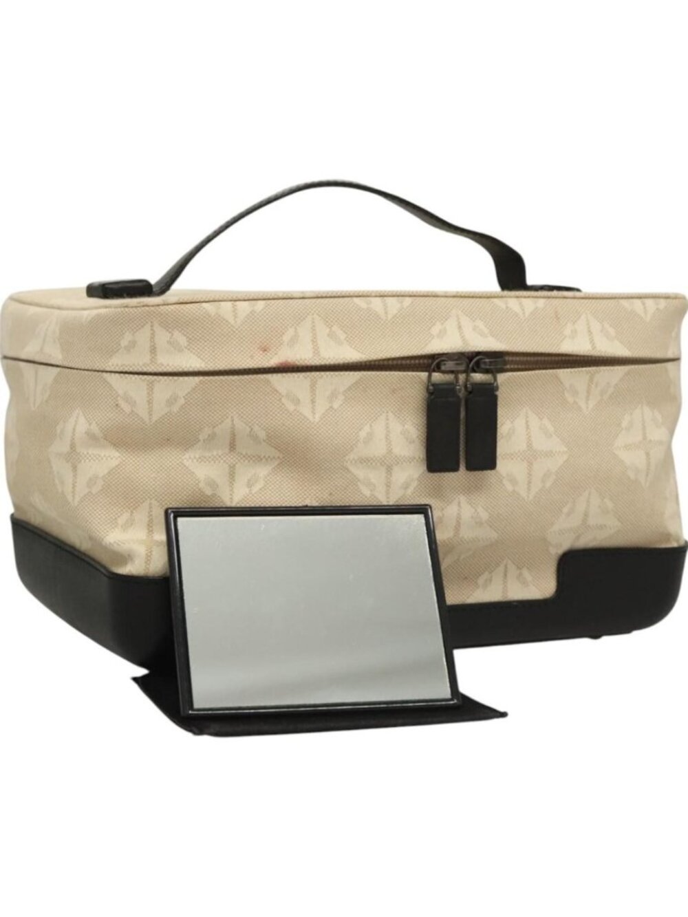 BOTTEGA VENETA Vanity Cosmetic Pouch Canvas Beige